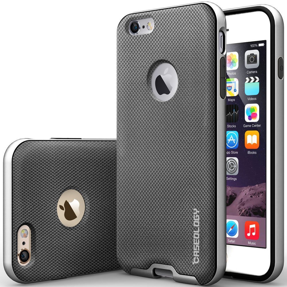 For Apple iPhone 6 (5.5" inch) Plus Case [Mesh Metallic Silver] Slim Fit Skin Cover