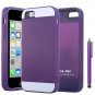 ULAK Ultra Fit Dual Layer Hybrid Hard PC TPU Bumper Case for Apple iPhone 5C- Purple