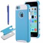 ULAK Colorful Hybrid TPU PC 2 on 1 Dirt Dust Proof Hard Case Cover for Apple iPhone 5c- Blue+White