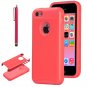 ULAK Colorful Hybrid TPU PC 2 on 1 Dirt Dust Proof Hard Apple iPhone 5c- Water Red+ Water Red