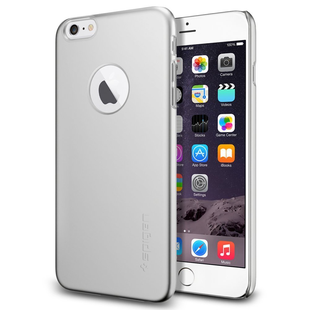 Spigen [Logo Shield] For Apple iPhone 6 Plus (5.5) Case Slim [Fit Series] [Thin Fit A] Satin Silver