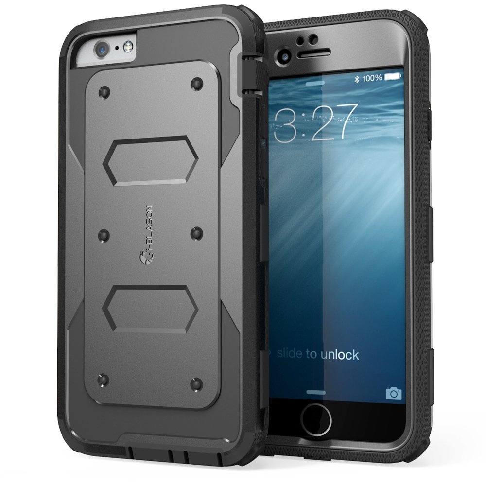 For Apple iPhone 6 Plus Case, [Armorbox] i-Blason built in [Screen Protector] [Full body] Black