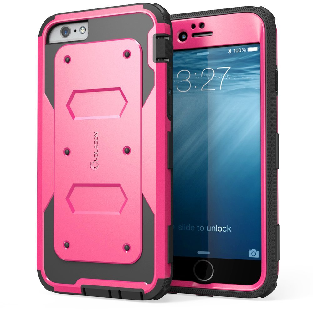 For Apple iPhone 6 Plus Case i-Blason [Armorbox] built-in Screen Protector Full body-Pink
