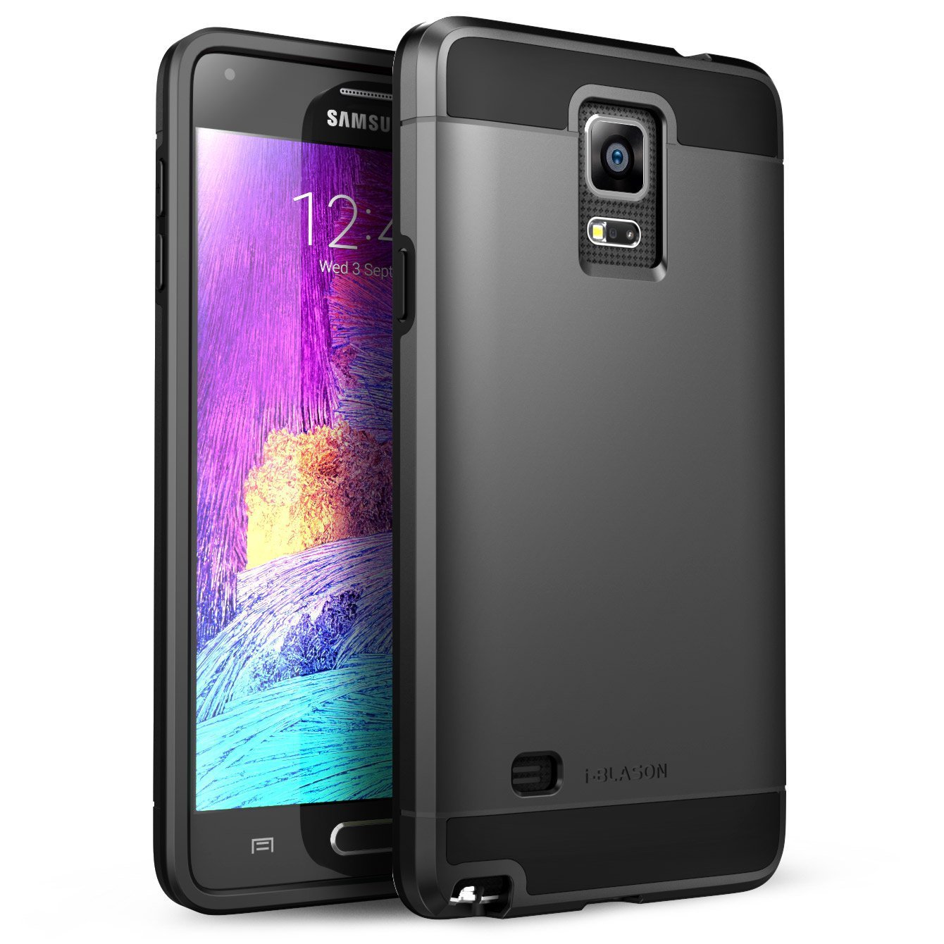 I-Blason Unity 2 Layer Slim Armored Hybrid Protective cover - Black - for Samsung GALAXY Note 4