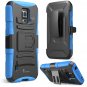 i-Blason Prime Series Dual Layer Holster Case with Kick Stand for Samsung Galaxy S5 Active, Blue