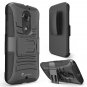 i-Blason For Google Motorola Moto X 2nd Gen Case Prime Series Dual Layer Holster- Black