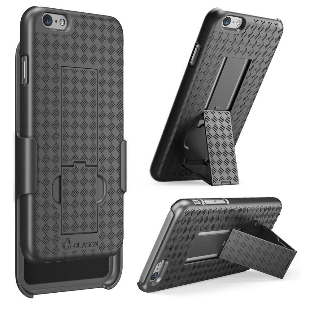 i-Blason For Apple iPhone 6 Case 4.7 Transformer Slim Hard Shell Case Holster Combo Black