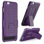 i-Blason For Apple iPhone 6 Case 4.7 Transformer Slim Hard Shell Case Holster Combo -Purple