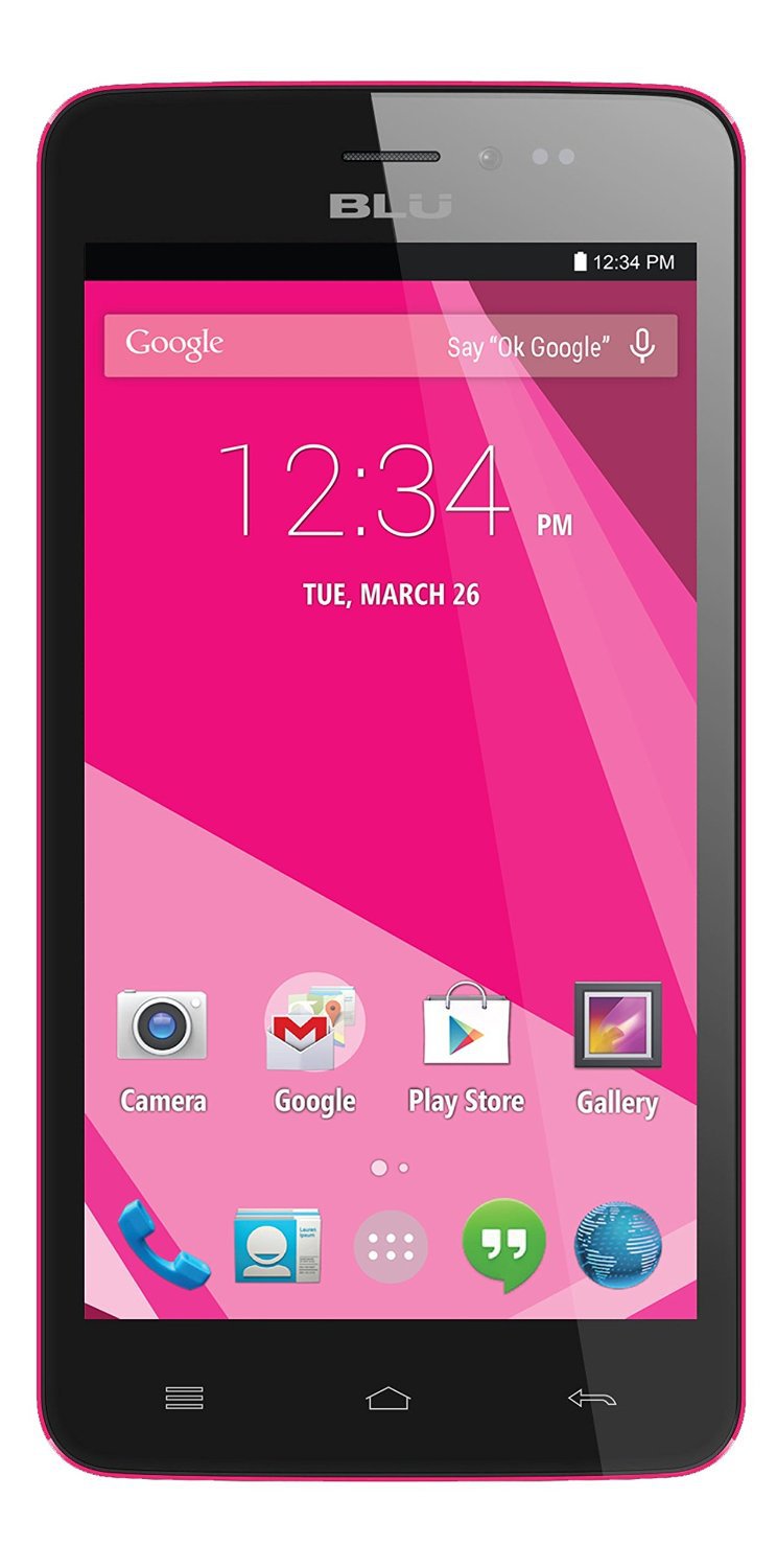 BLU Studio 5.0Ce 1.3GHz Dual Core, Android 4.4 KK, 3.2MP + VGA Camera - Unlocked (Pink)