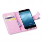 i-Blason Apple iPhone 6 Plus Case 5.5 Inch Leather Case Slim Wallet Book Cover Dal-Pink/White