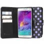 Galaxy Note 4 Case, i-Blason Slim Leather Wallet Book Cover with Stand Feature Dal-Black/Purple