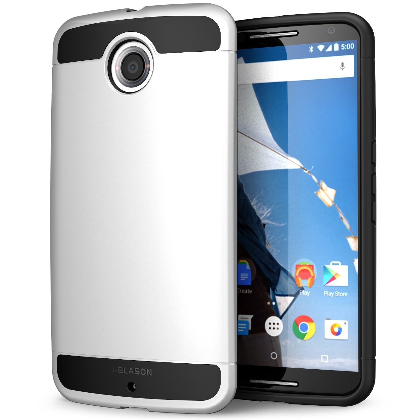 Nexus 6 Case, i-Blason Google Nexus 6 Case Unity Series 2 Layer [Ultra Slim] Armored Hybrid- White