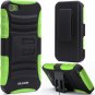 i-Blason Apple iPhone 5C Prime Series Dual Layer Holster Case with Kick Stand- Green