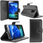 Galaxy S5 Active Case, i-Blason Slim Leather Wallet Book Cover with Stand Feature-Black