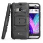 HTC One m8 Case, i-Blason Prime Series Dual Layer Holster Cover with Kickstand- Black
