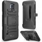 i-Blason Samsung Galaxy S5 Mini Case [SM-G800]- Prime Series Dual Layer Holster [Black] Kickstand