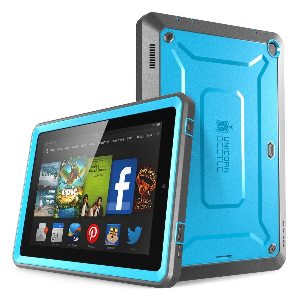 Fire HD 7 Case, SUPCASE [Heavy Duty] Amazon Fire HD 7 Case (4th Generation) Blue/Black