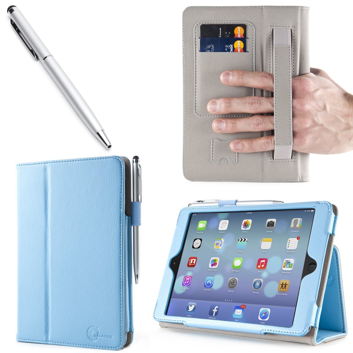 iPad Mini 3 Case, i-Blason Apple iPad Mini / Pad Mini 2 with Retina Display Cover-Blue