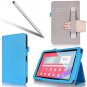 i-BLASON LG G Pad 10.1 Case - Leather Book (Elastic Hand Strap, Multi-Angle, Card Holder) Blue