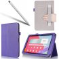 i-BLASON LG G Pad 10.1 Case - Leather Book (Elastic Hand Strap, Multi-Angle, Card Holder) Purple