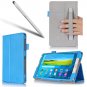 i-BLASON Samsung Galaxy Tab S 8.4 Case Leather Book (Elastic Hand Strap, Multi-Angle-  Blue