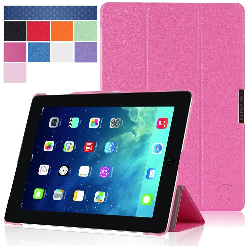 i-Blason 2nd Generation i-Folio Slim Hard Shell Stand Case Cover for Apple iPad mini Retina-Magenta