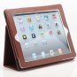 i-BLASON iPad 2 New iPad 3 Leather Smart Case Cover Stand with Auto On Off- Brown