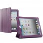 i-BLASON iPad 3 Case + Screen Protector synthetic Leather with Built-in Stand (Purple)
