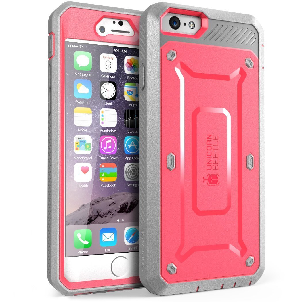 Apple iPhone 6 Plus Case 5.5 inch [Unicorn Beetle PRO Series] Full-body Rugged Hybrid Pink/Gray