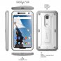Nexus 6 Case, SUPCASE [Heavy Duty] Belt Clip Holster Case for Google Nexus 6 (White/Gray)
