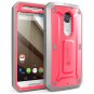 Moto X Case, SUPCASE [Heavy Duty] Belt Clip Holster for All New Motorola Moto X (2nd Gen.) Pink/Gray