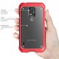 Galaxy S5 Active Case, SUPCASE Unicorn Beetle Series Premium Hybrid Bumper Case- red