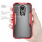 Moto X Case, SUPCASE [Unicorn Beetle Series] for All New Motorola Moto X (2nd Gen.) Frost Clear/Red