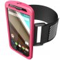 Moto X Case, SUPCASE Easy Fitting Sport Running Armband All New Motorola Moto X (2nd Gen-Magenta .