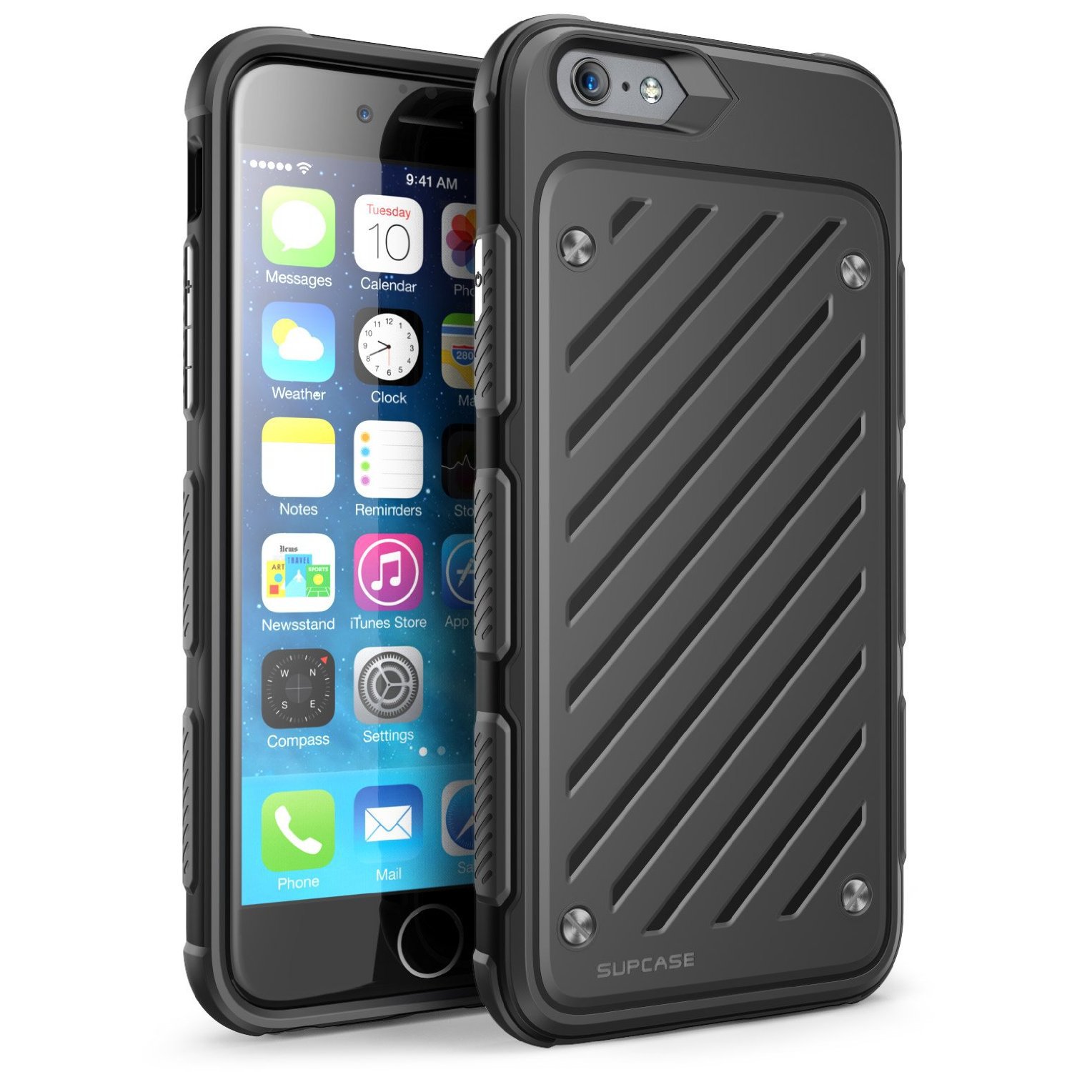 iPhone 6 Case, SUPCASE [Dual Layer Hybrid]  [Unicorn Beetle S Series] Black/Black