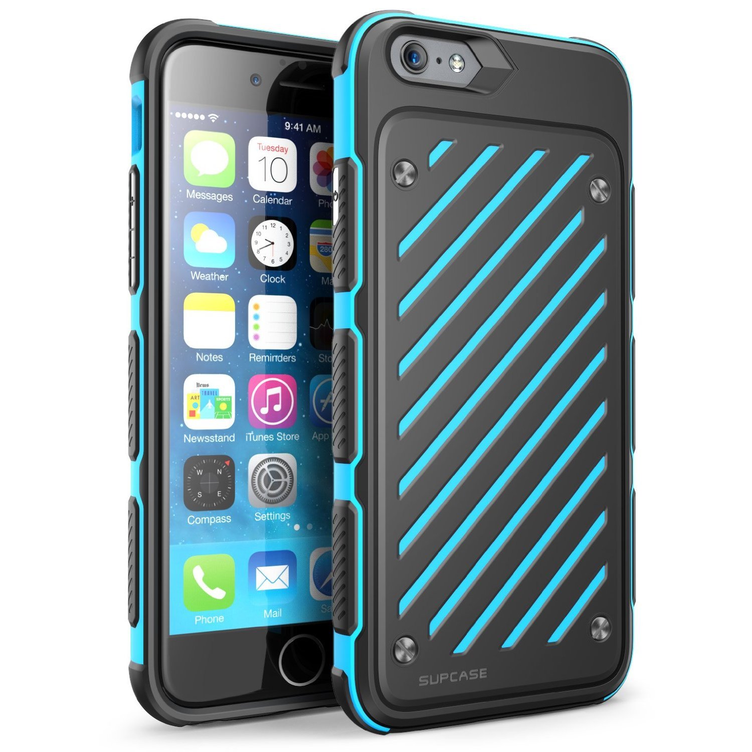 For iPhone 6 Case, SUPCASE , Dual Layer Hybrid [Unicorn Beetle S Series] Blue/Black