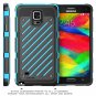 SUPCASE [Dual Layer Hybrid] Galaxy Note 4 Case [Unicorn Beetle S Black/Blue