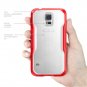 Galaxy S5 Case, SUPCASE Unicorn Beetle Series Premium Hybrid Bumper Case Clear/Red