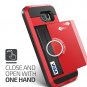 Galaxy S6 Case, Verus [Card Slot Case] Samsung Galaxy S6 Case [Damda Slide][Red] Dual Layer
