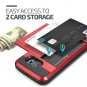 Galaxy S6 Case, Verus [Card Slot Case] Samsung Galaxy S6 Case [Damda Slide][Red] Dual Layer