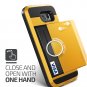Galaxy S6 Case, Verus [Card Slot Case] Samsung Galaxy S6 Case [Damda Slide][Yellow] Dual Layer