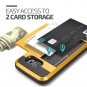 Galaxy S6 Case, Verus [Card Slot Case] Samsung Galaxy S6 Case [Damda Slide][Yellow] Dual Layer