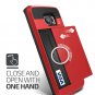 Galaxy S6 Edge Case, Verus [Card Slot Case] Samsung Galaxy S6 Edge Case [Damda Slide][Red]