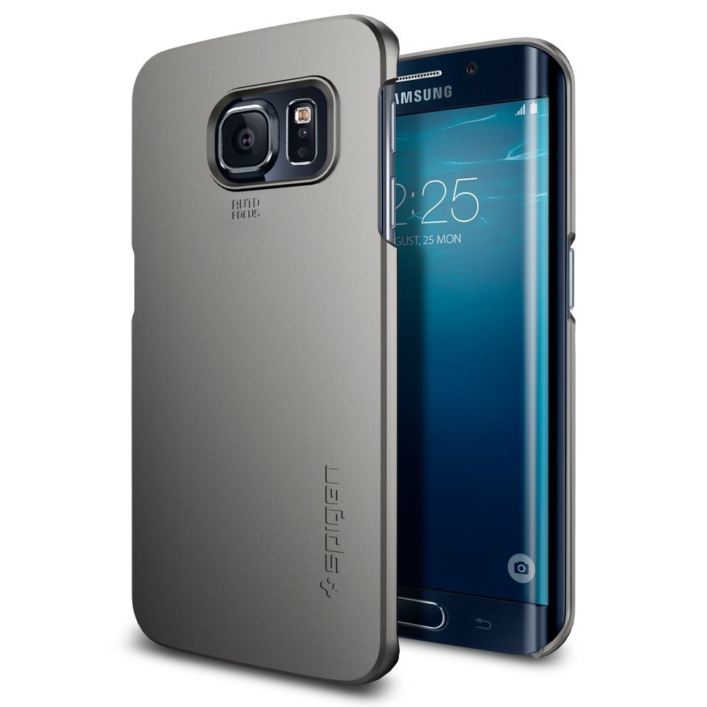 Galaxy S6 Edge Case, Spigen&Acirc;&reg; [Perfect-Fit] Galaxy S6 Edge Case Slim **NEW** [Thin Fit] [Gunmetal]