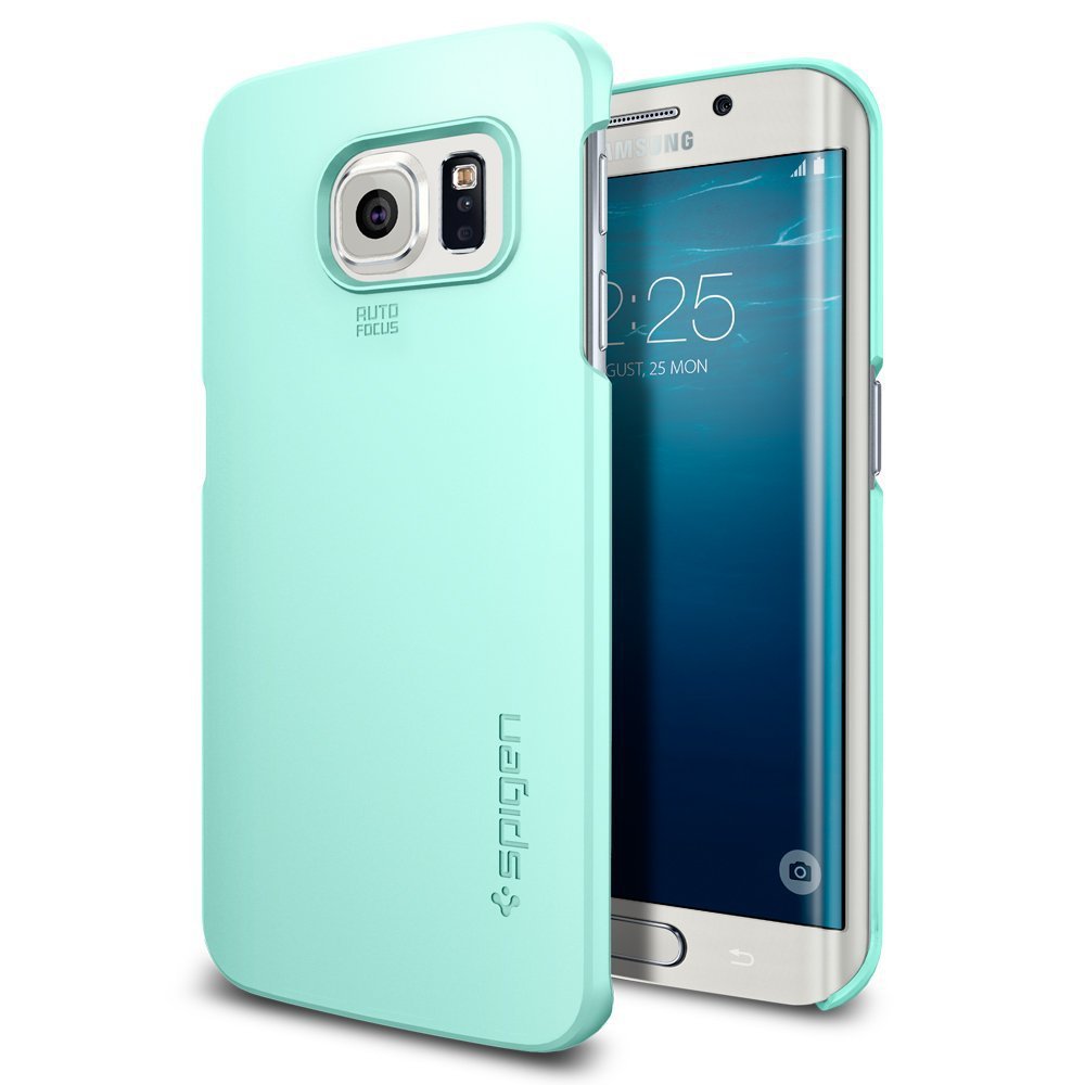Galaxy S6 Edge Case, Spigen&Acirc;&reg; [Perfect-Fit] Galaxy S6 Edge Case Slim **NEW** [Thin Fit] [Mint]