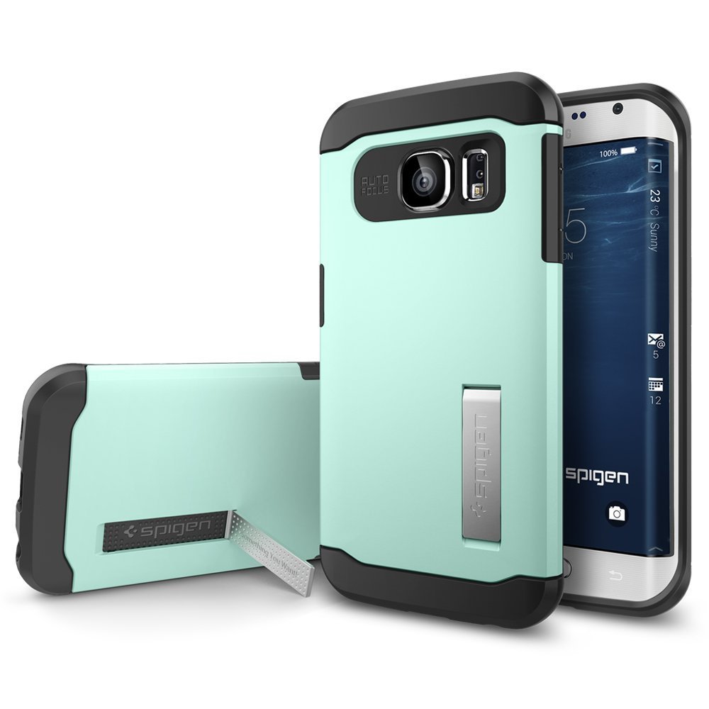 Galaxy S6 Edge Case, Spigen [AIR CUSHION] Galaxy S6 Edge Case Protective **NEW** [Slim Armor] [Mint]