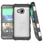 HTC One M9 Case - Poetic [Affinity Series] - [TPU Grip Bumper] [Corner Protection] Frost Clear/Black