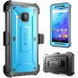 HTC One M9 Case, SUPCASE Full-body Rugged Holster Case with Built-in Screen Protector Blue/Black
