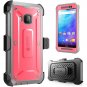 HTC One M9 Case, SUPCASE Full-body Rugged Holster Case with Built-in Screen Protector Pink/Gray
