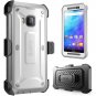 HTC One M9 Case, SUPCASE Full-body Rugged Holster Case with Built-in Screen Protector White/Gray